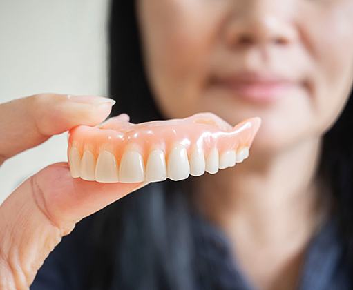 various types of dentures