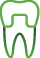 Tooth with a dental crown icon