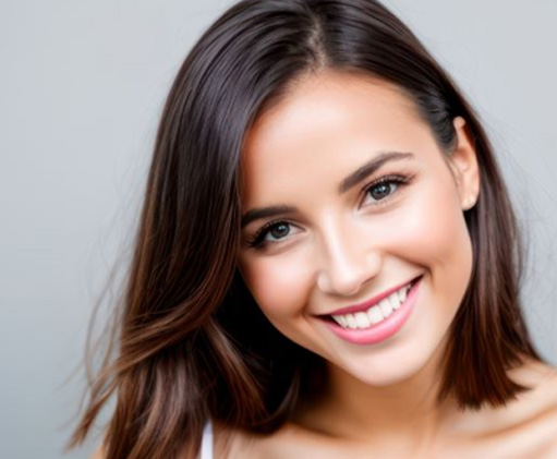 Portrait of smiling woman with perfect teeth